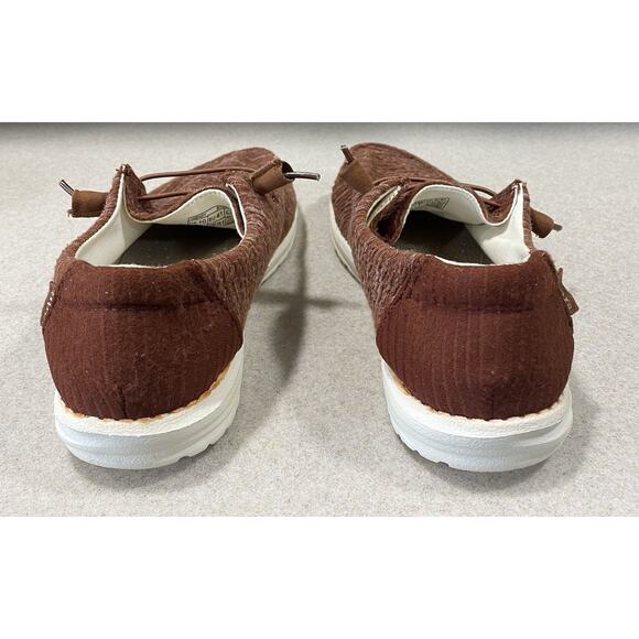 Hey Dude Wendy Stretch Rust Women’s Size 10 Shoes Casual Comfortable - Picture 3 of 11